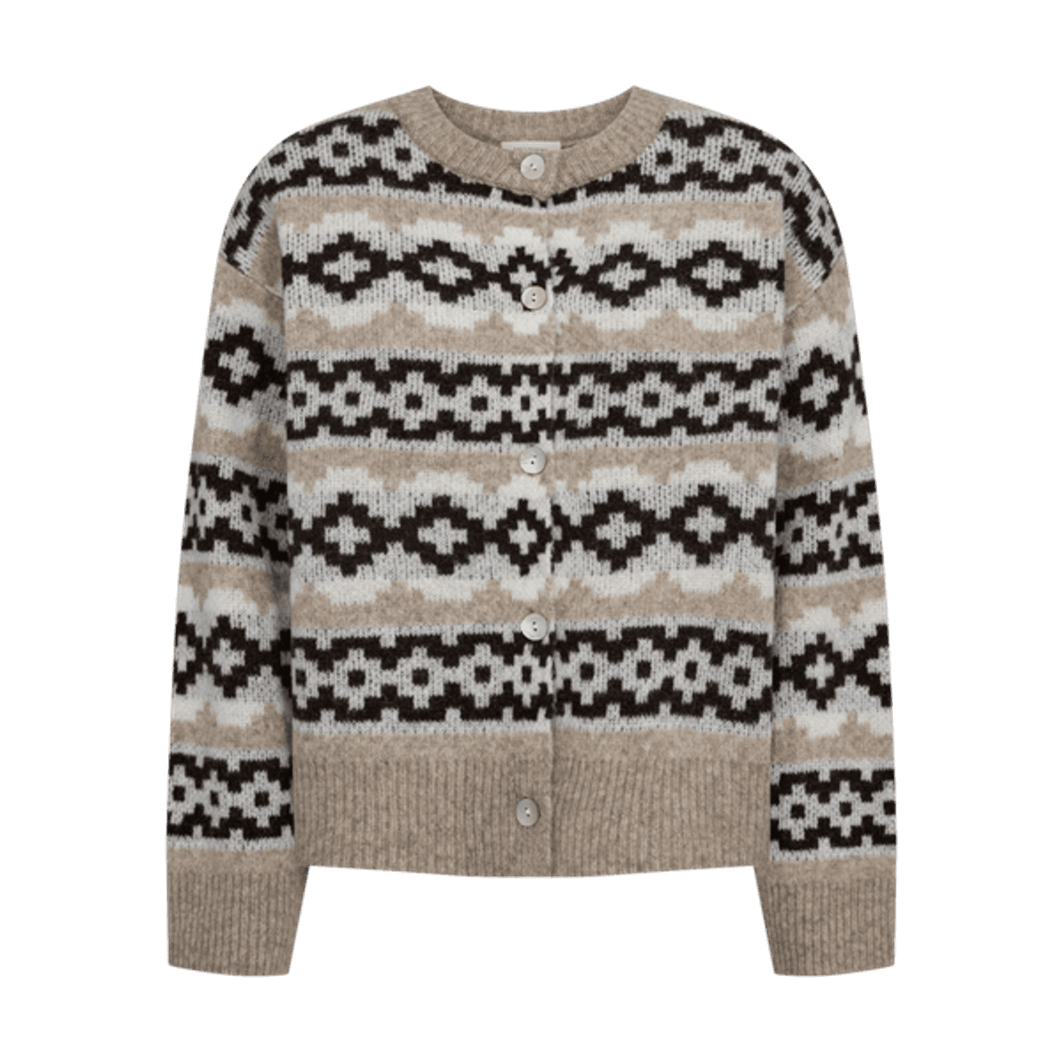 FQALPA-Cardigan Silver mink/Star Offwhite