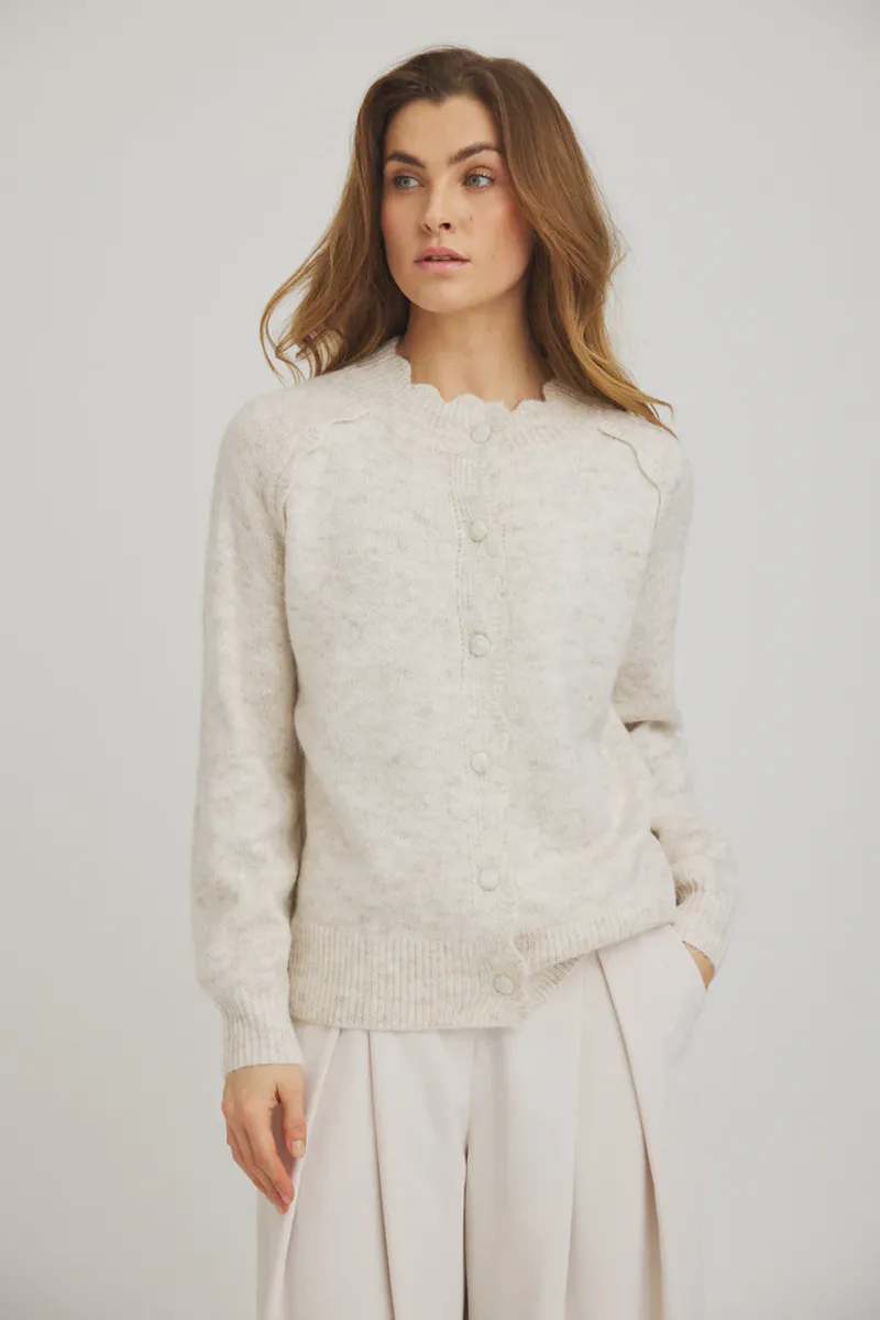 BEANETH KNIT cardican ecru